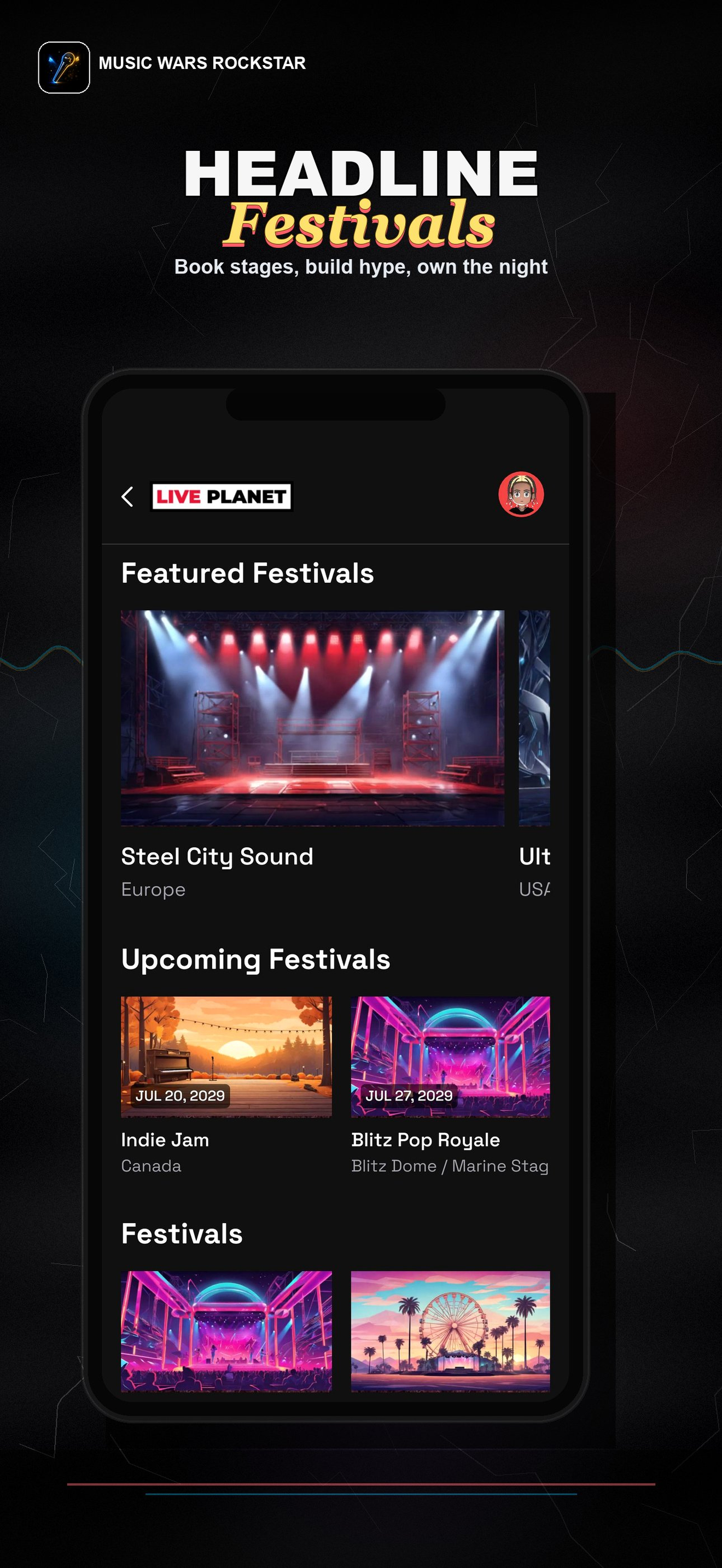 Headline festivals